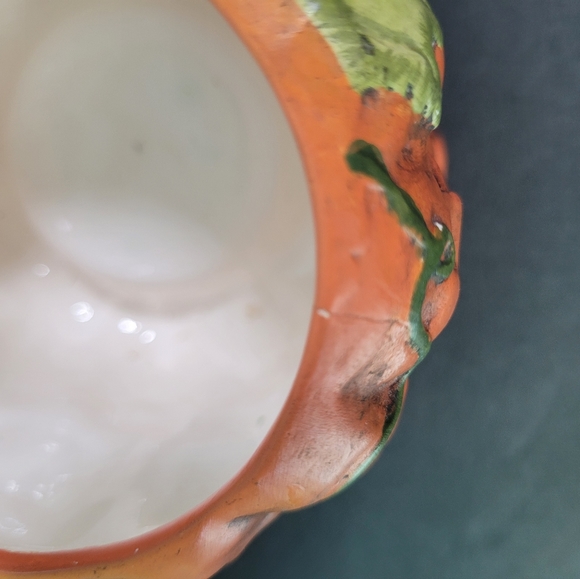 Ceramic Jack-O-Lantern Candle Holder Halloween 3.5" New Holland Floral VTG 1995 - Picture 4 of 14